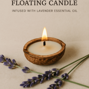 Walnut Shell Floating Candle(Infused with Lavender Essential Oil)