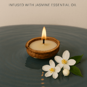 Walnut Shell Floating Candle(Infused with Jasmin Essential Oil)